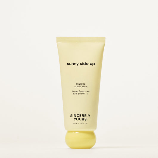 50 ml | Tube of 'sunny side up' sunscreen on a white background